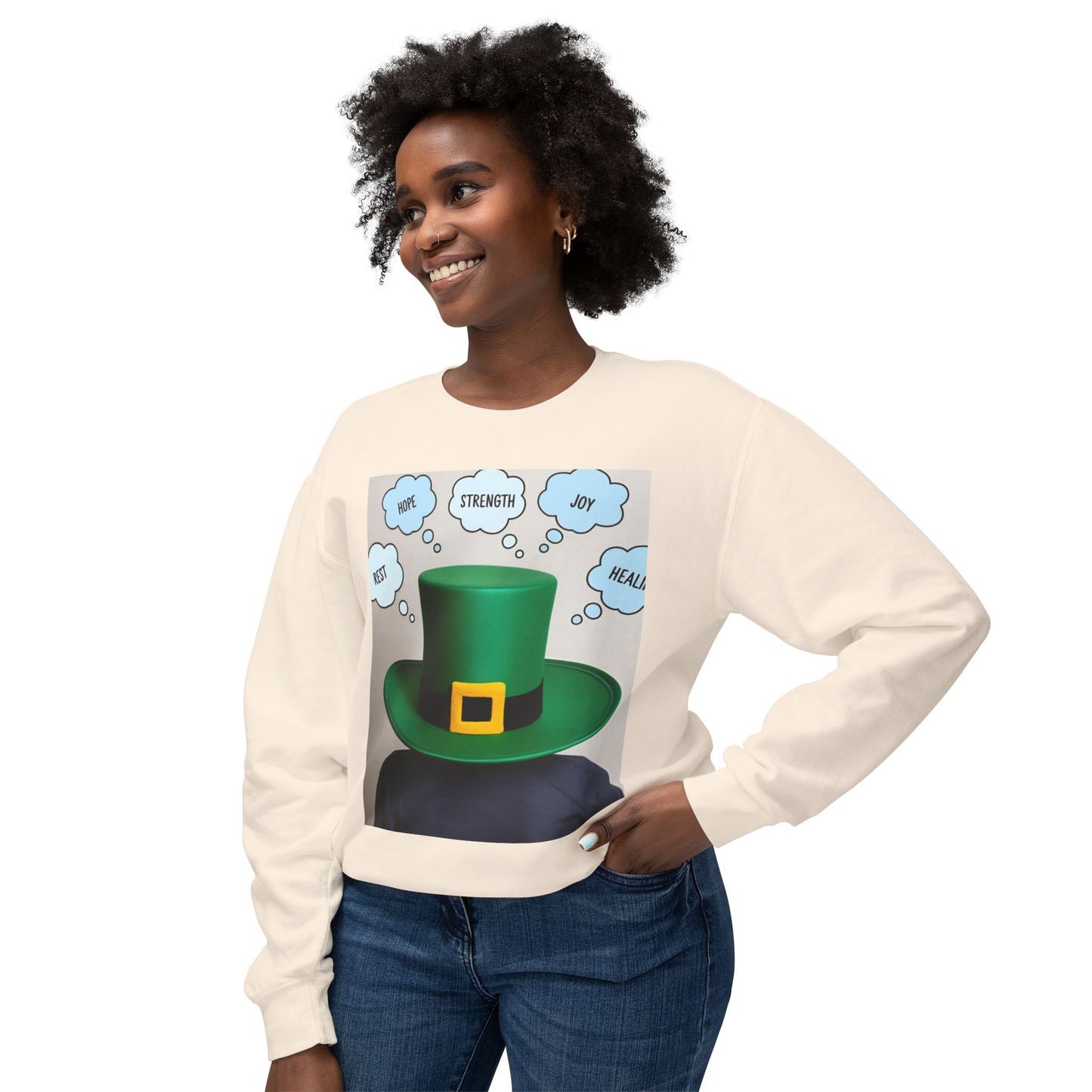 St Patrick's Day Crewneck-trui - Hoop, Krag, Vreugde, Genees