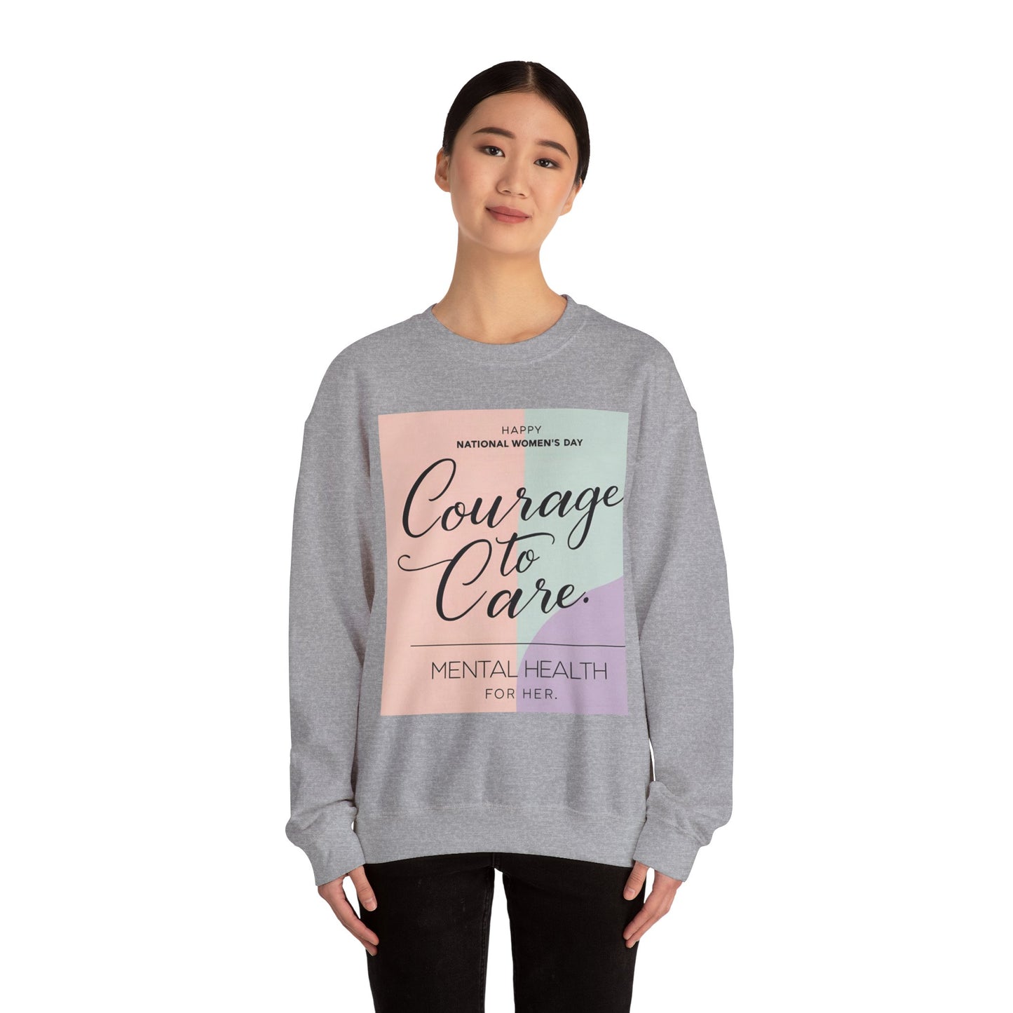 Courage to Care Sweatshirt vir Geestesgesondheidsbewustheid