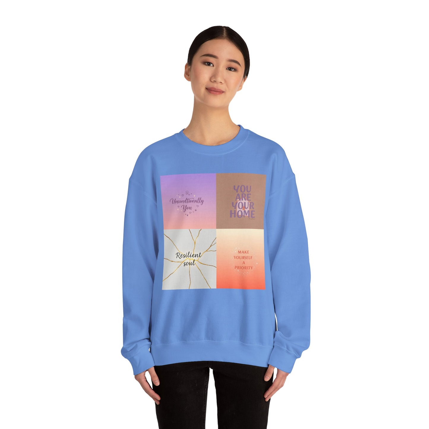 Inspirational Quote Sweatshirt - "Make Yourself a Priority" Unisex Crewneck