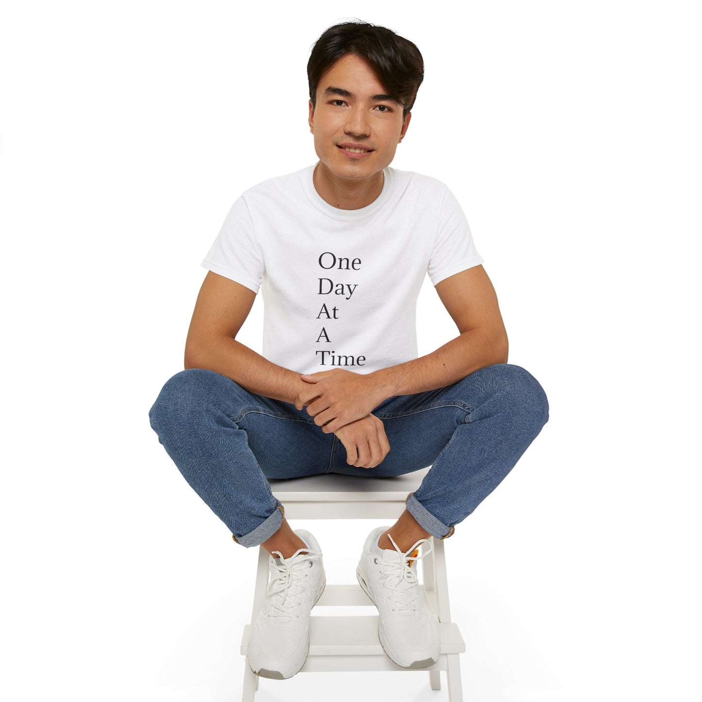 Inspirational Unisex Ultra Cotton Tee - "One Day At A Time"