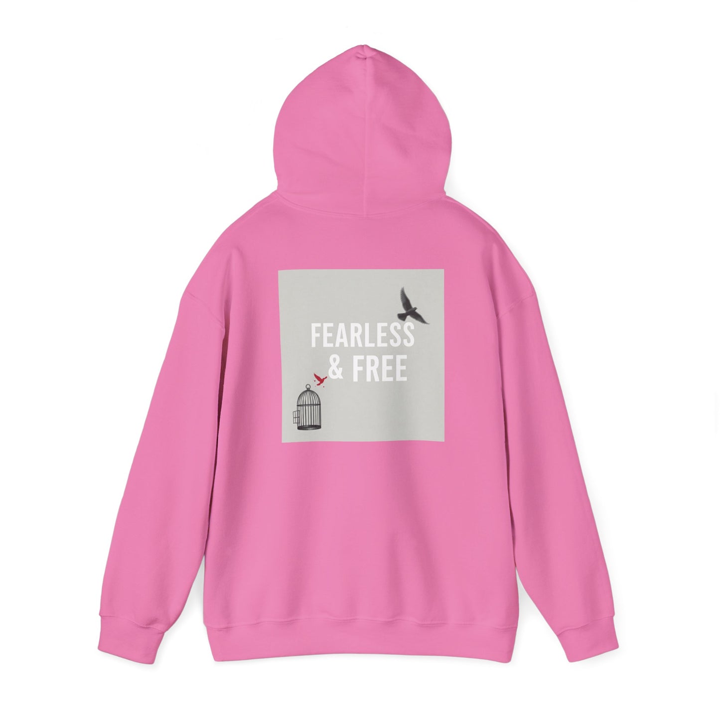 Back Print Design "Fearless & Free" Hoodie