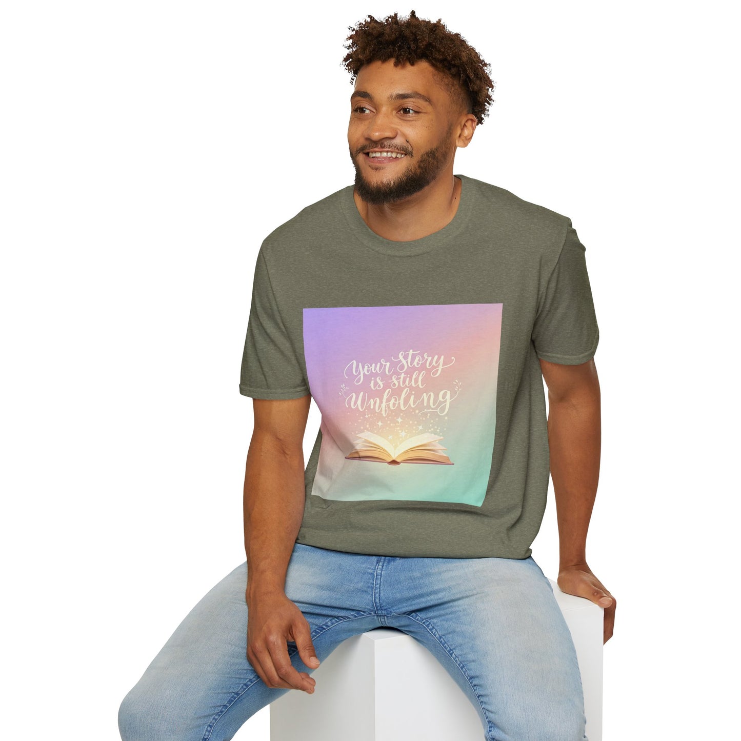 Your Story Is Still Unfolding T-Shirt | Inspirational Unisex Softstyle Tee