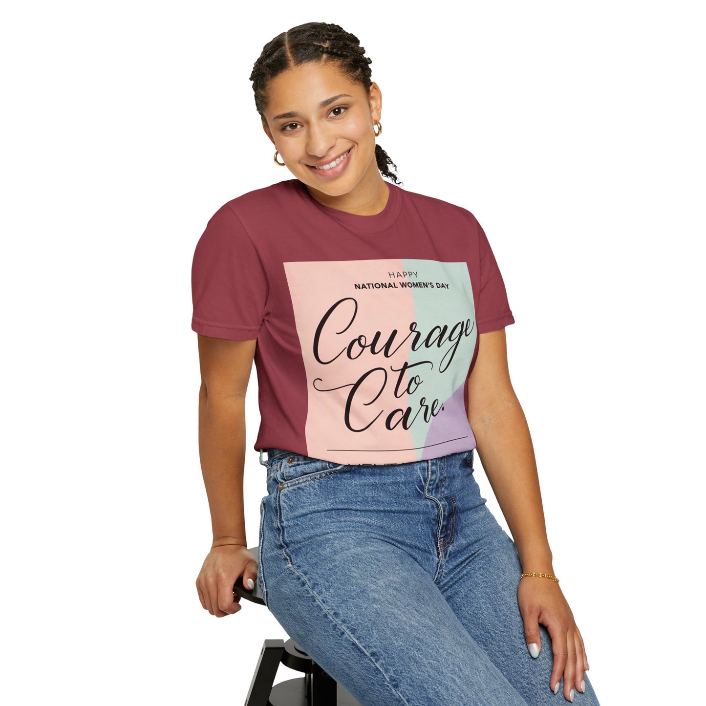 Courage to Care Unisex-T-hemp vir Geestesgesondheidsbewustheid