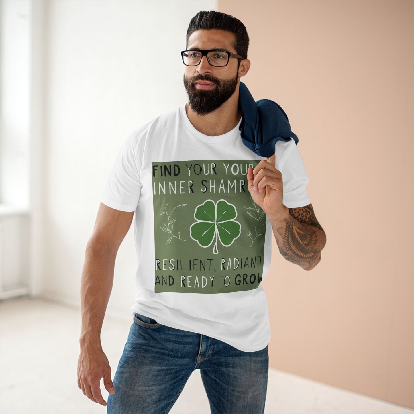 Front Print Design "Find Your Inner Shamrock" T-shirt