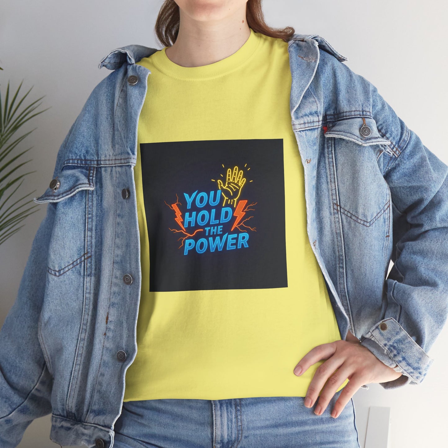 Empowering Unisex Heavy Cotton Tee - "You Hold the Power"