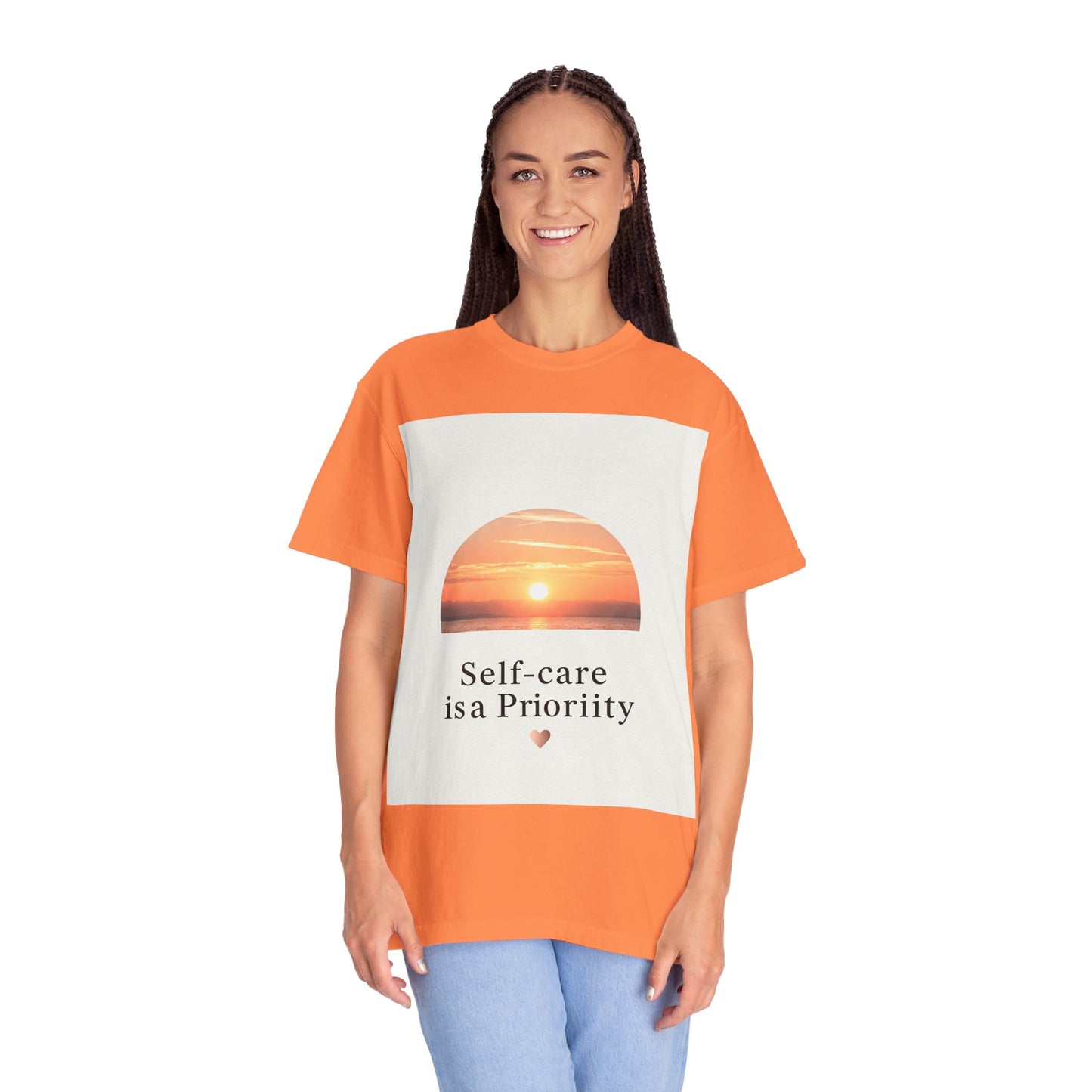 Self-Care ဦးစားပေး Unisex Garment-Dyed T-Shirt