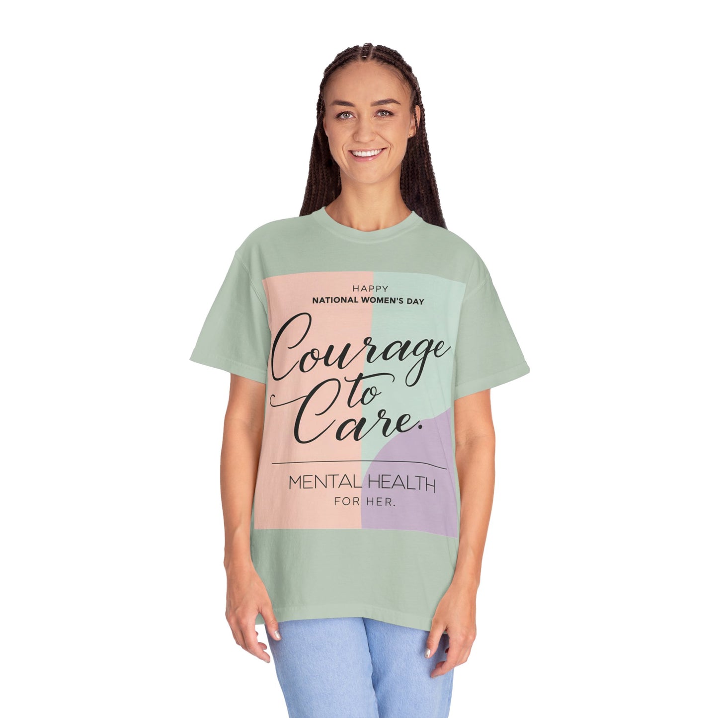 Courage to Care Unisex-T-hemp vir Geestesgesondheidsbewustheid