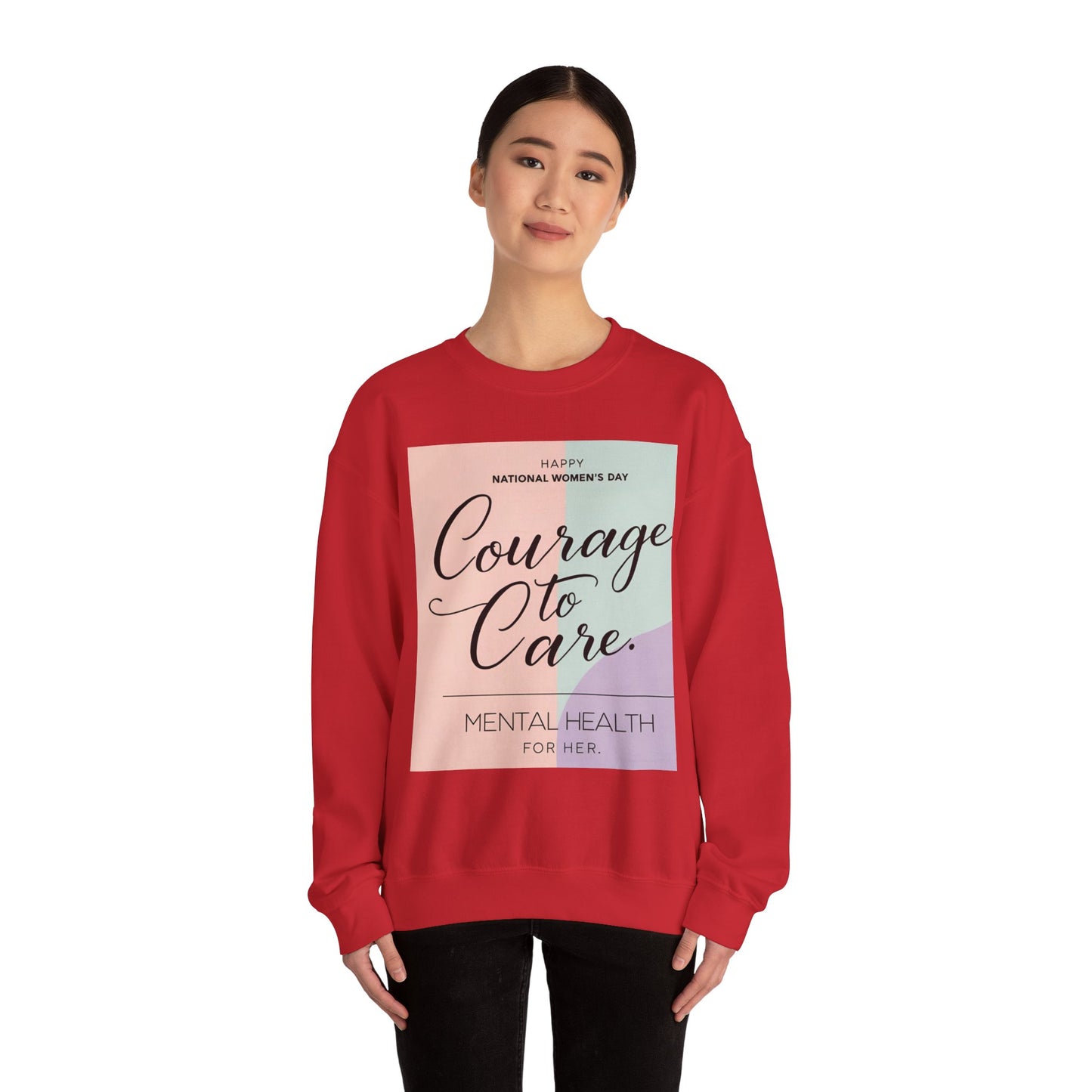 Courage to Care Sweatshirt vir Geestesgesondheidsbewustheid