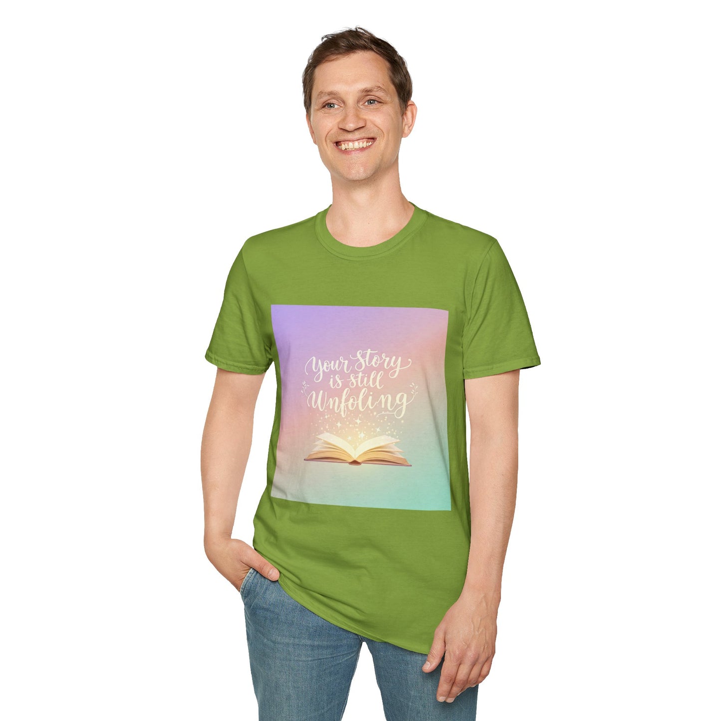 Your Story Is Still Unfolding T-Shirt | Inspirational Unisex Softstyle Tee