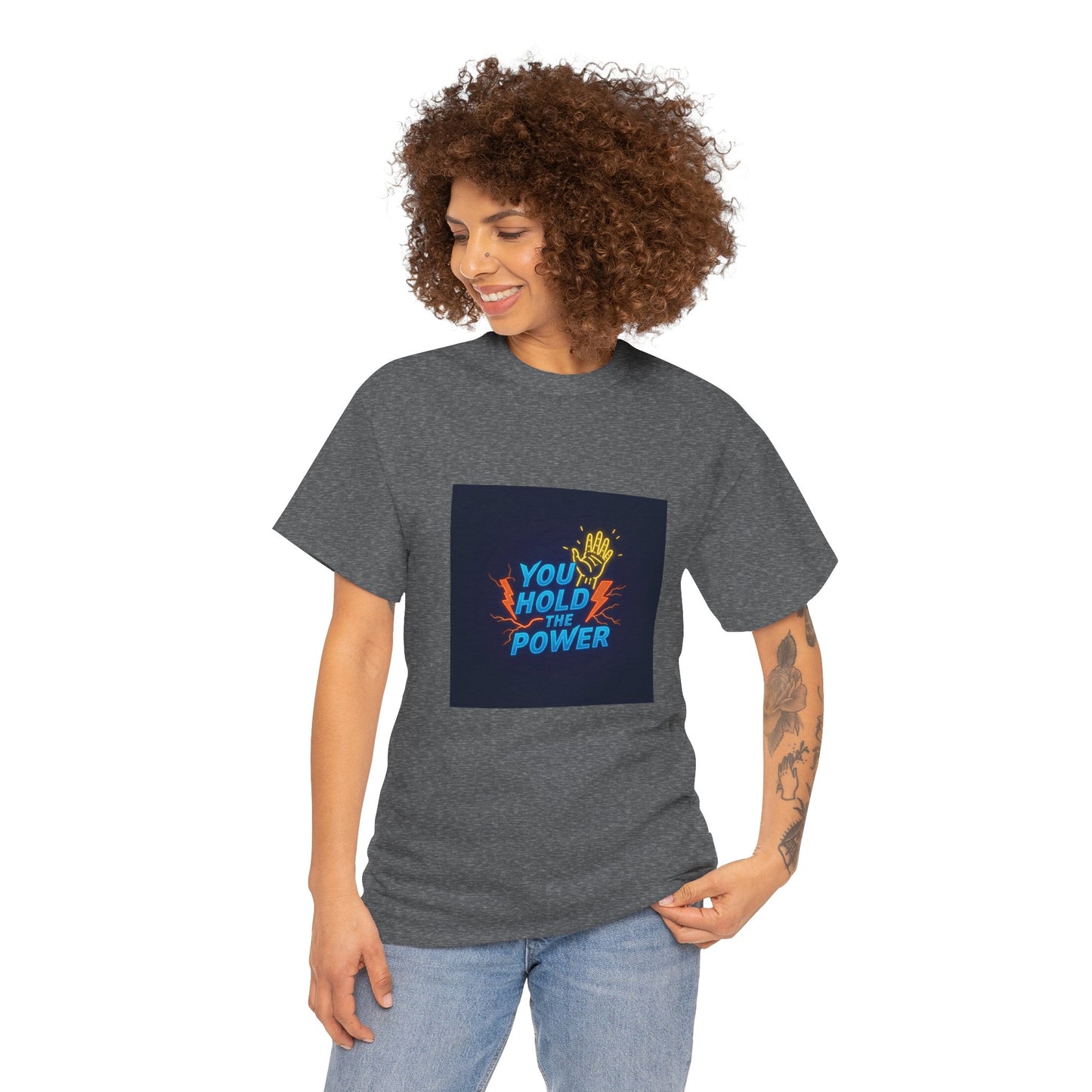 Empowering Unisex Heavy Cotton Tee - "You Hold the Power"