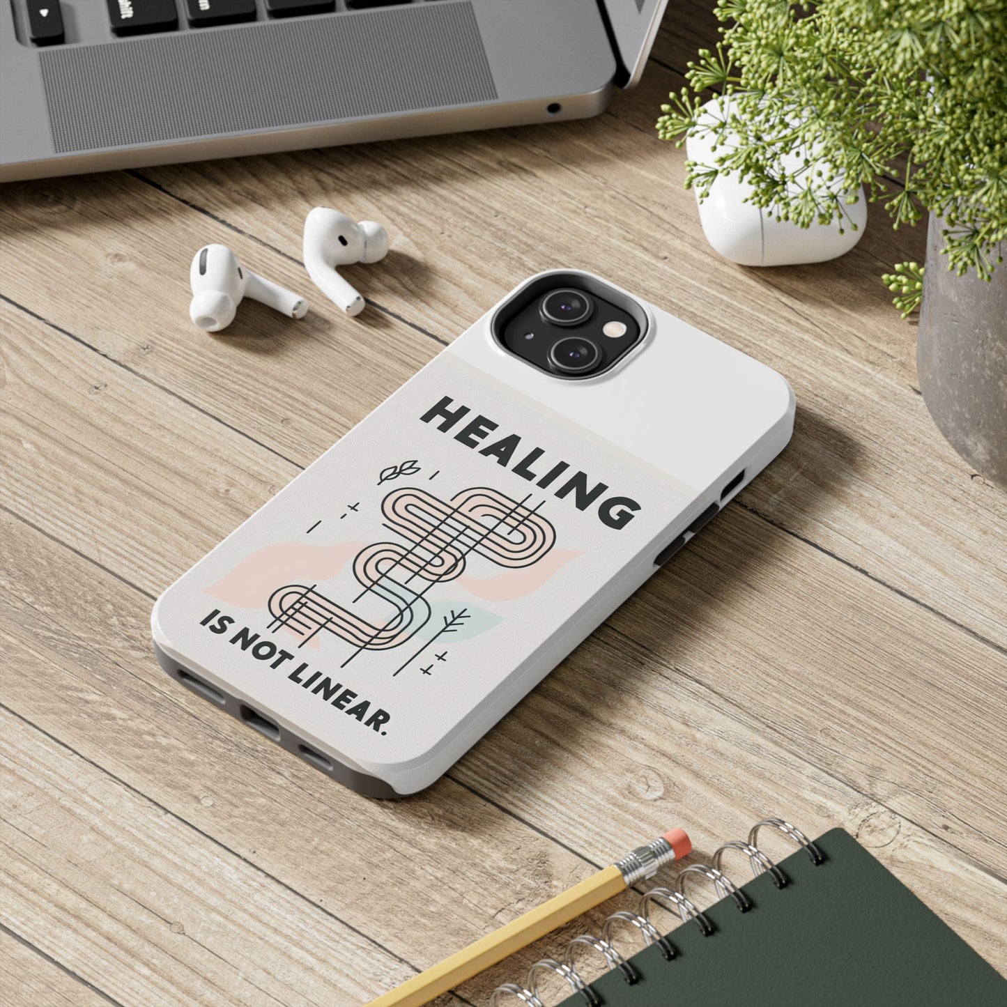 Healing Is Not Linear Tough Phone Case - Durable and Stylish Protection for Your Device