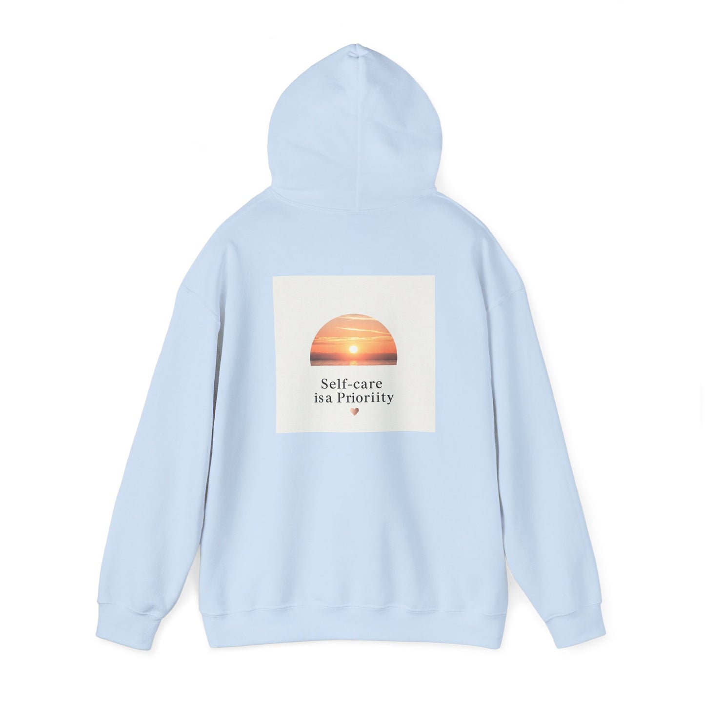 Back Print Design "Self-Care is a Priority" Hoodie