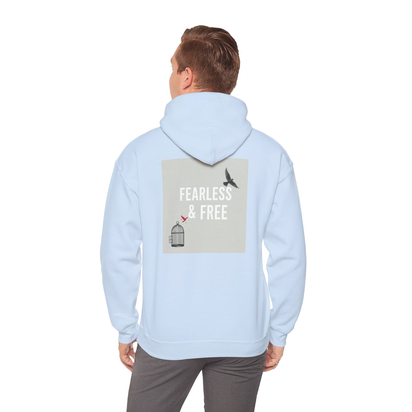 Back Print Design "Fearless & Free" Hoodie