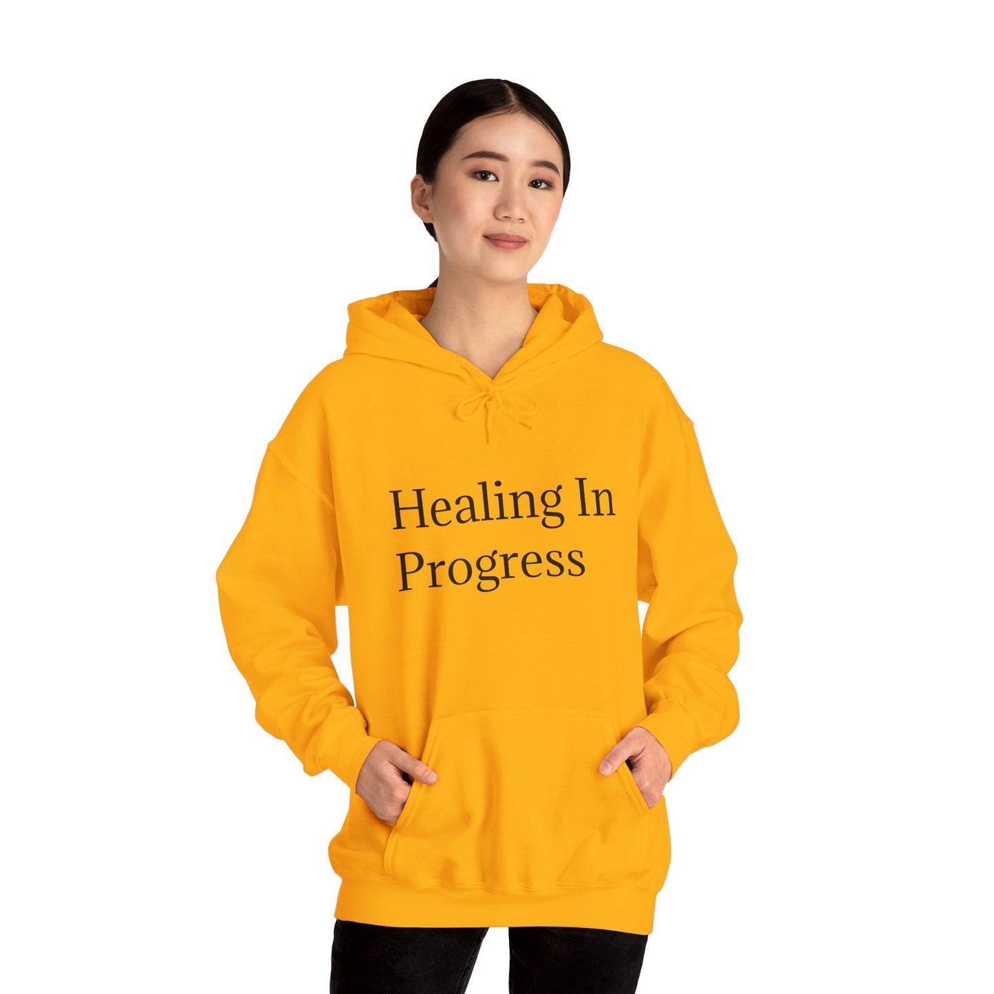 တိုးတက်မှုအတွက် ကုစားခြင်း Unisex Heavy Blend Hoodie - Self-Care &amp; Relaxation အတွက် ဇိမ်ခံအင်္ကျီ