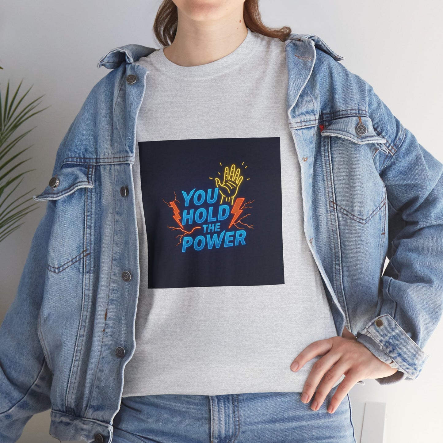 Empowering Unisex Heavy Cotton Tee - "You Hold the Power"