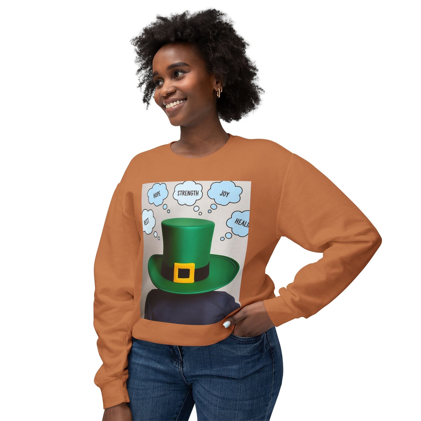 St Patrick's Day Crewneck-trui - Hoop, Krag, Vreugde, Genees