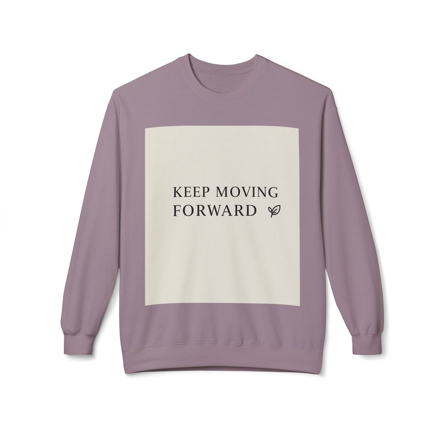 Inspirerende Fleece Crewneck-trui - "Hou aan om vorentoe te beweeg"