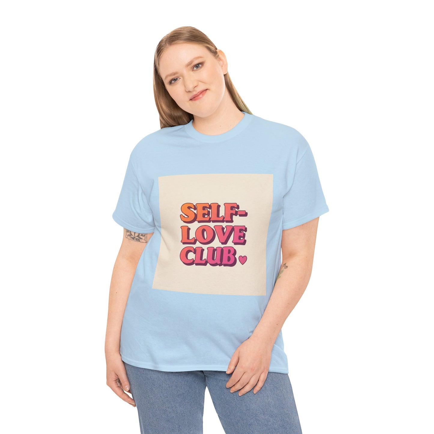 Self-Love Club Unisex Heavy Cotton Tee - Empowerment & Comfort for All