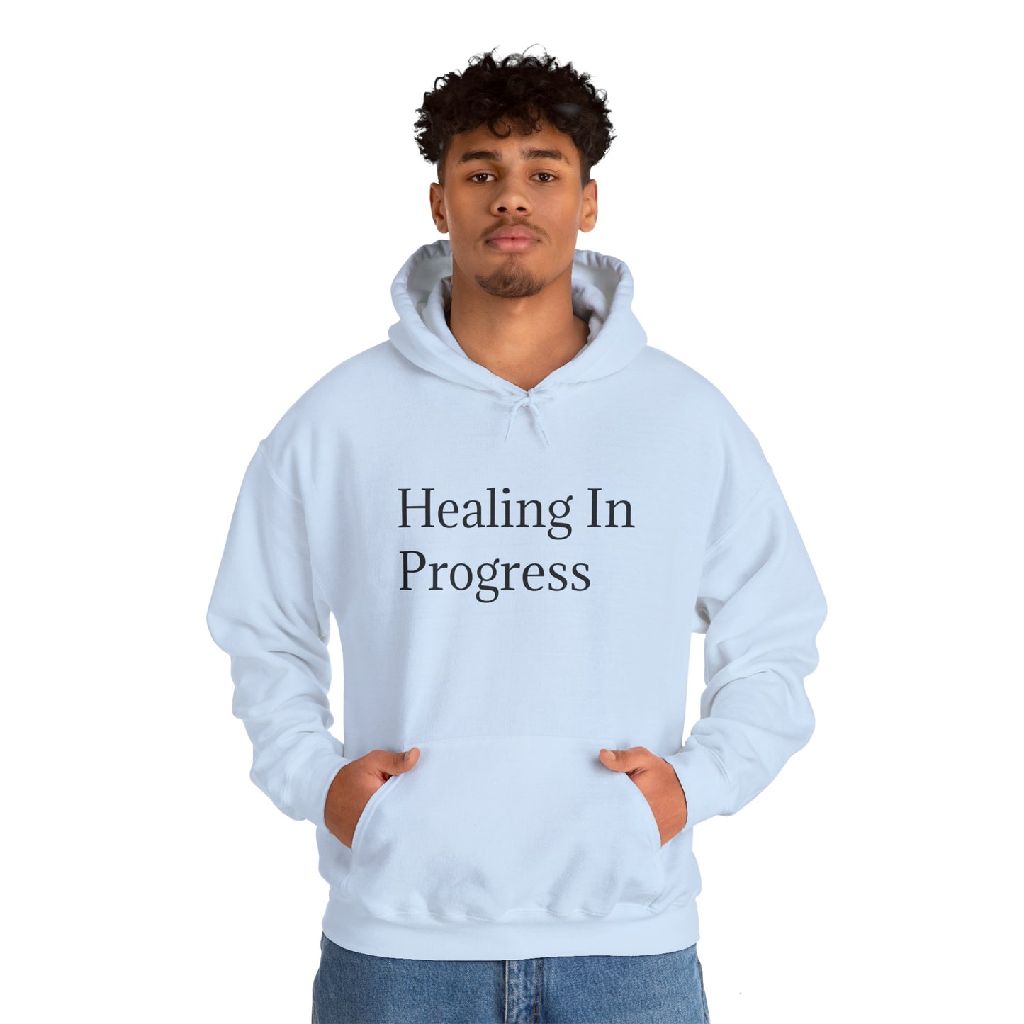 တိုးတက်မှုအတွက် ကုစားခြင်း Unisex Heavy Blend Hoodie - Self-Care &amp; Relaxation အတွက် ဇိမ်ခံအင်္ကျီ