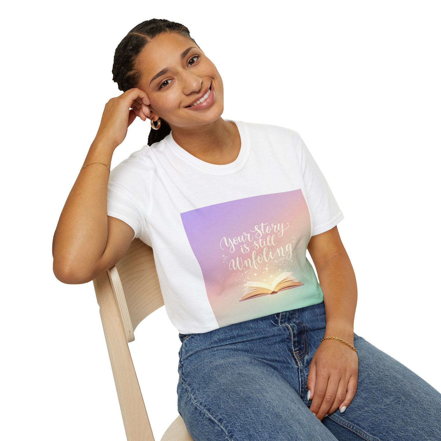 Your Story Is Still Unfolding T-Shirt | Inspirational Unisex Softstyle Tee