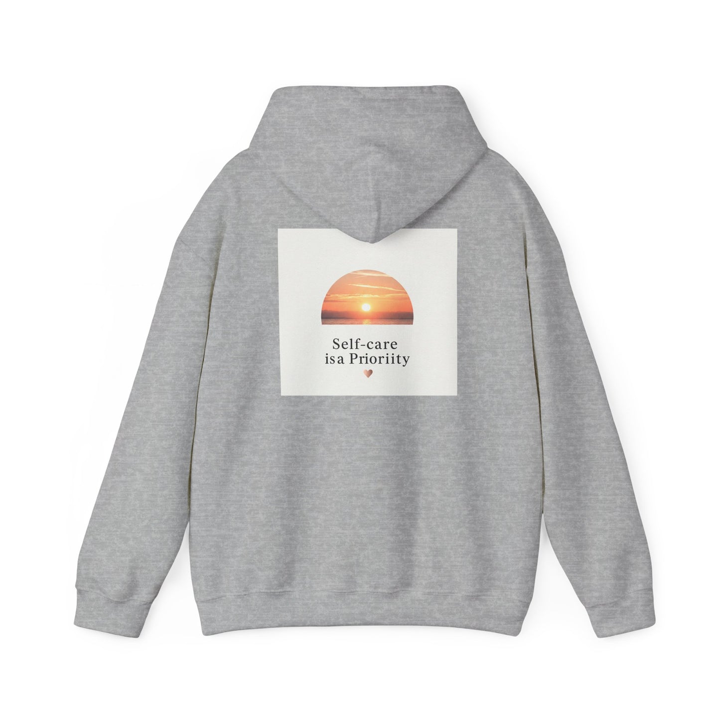 Back Print Design "Self-Care is a Priority" Hoodie