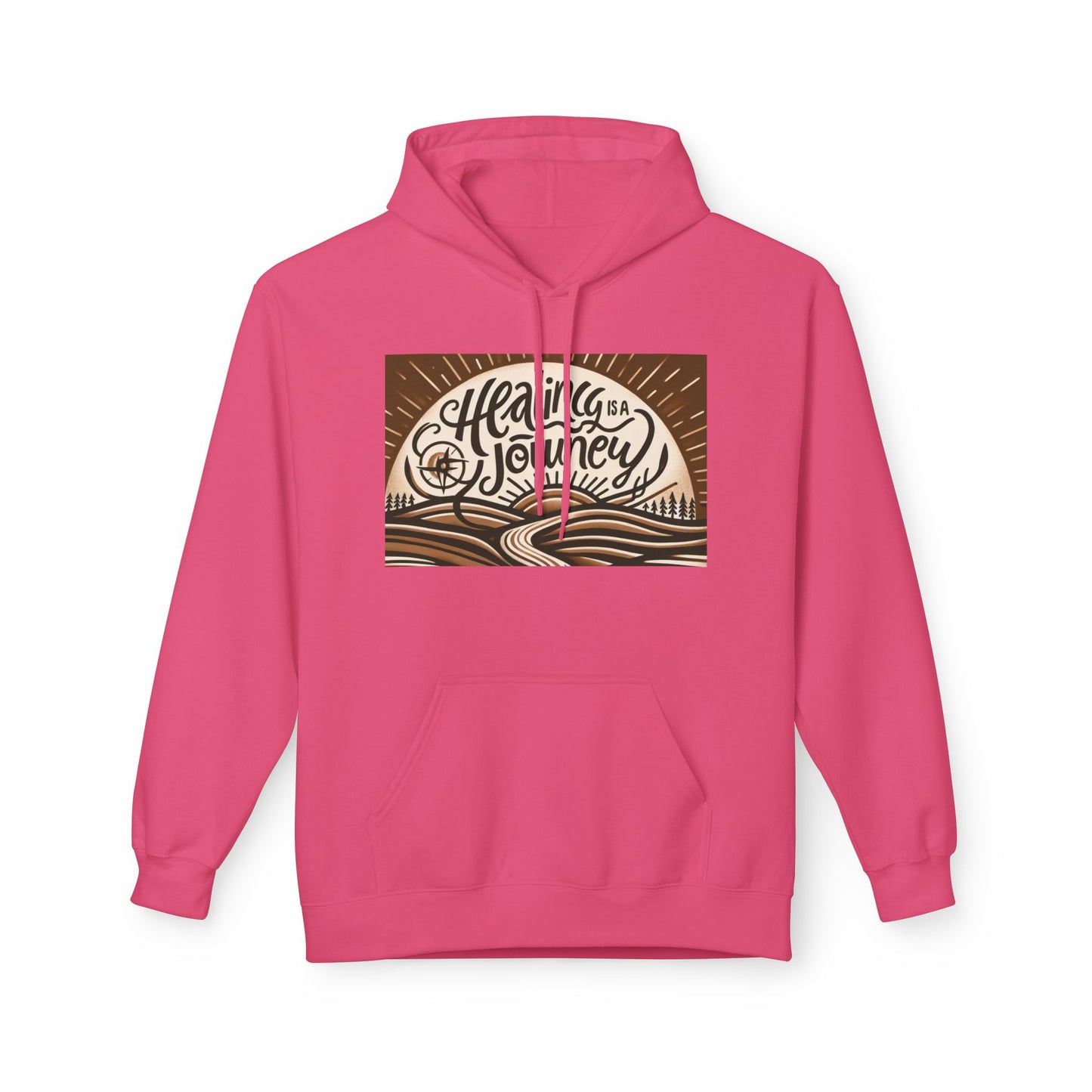 Healing Journey Unisex Fleece Hoodie - Cozy and Inspirational Wear