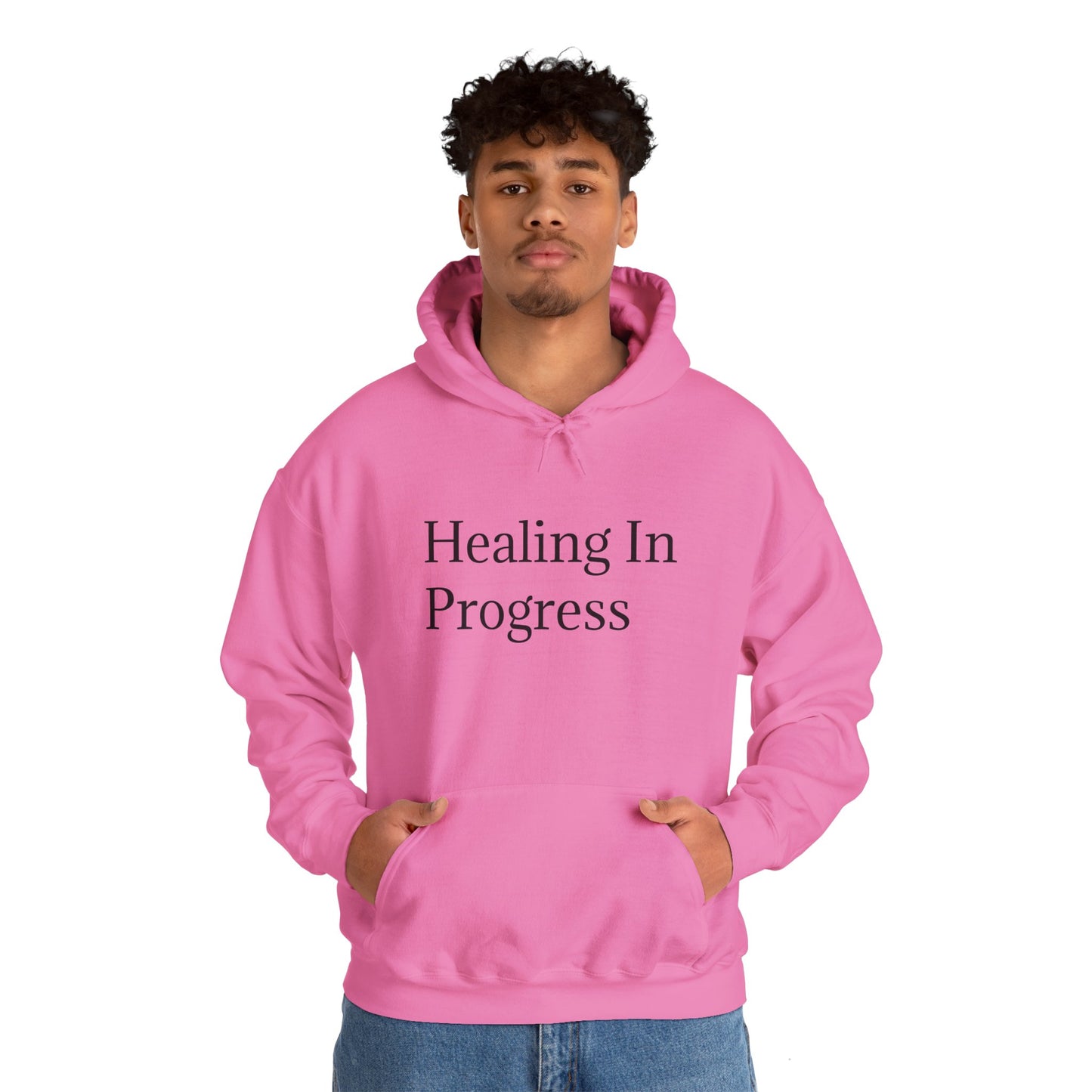 တိုးတက်မှုအတွက် ကုစားခြင်း Unisex Heavy Blend Hoodie - Self-Care &amp; Relaxation အတွက် ဇိမ်ခံအင်္ကျီ