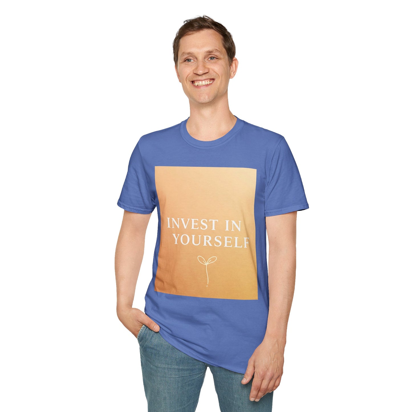 Front Print Design "Invest in Yourself" T-Shirt