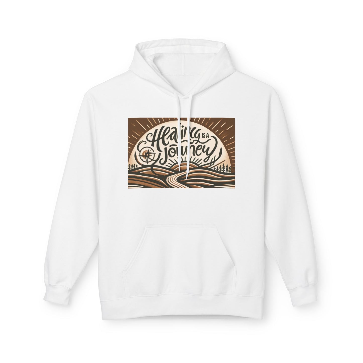 Healing Journey Unisex Fleece Hoodie - Cozy and Inspirational Wear