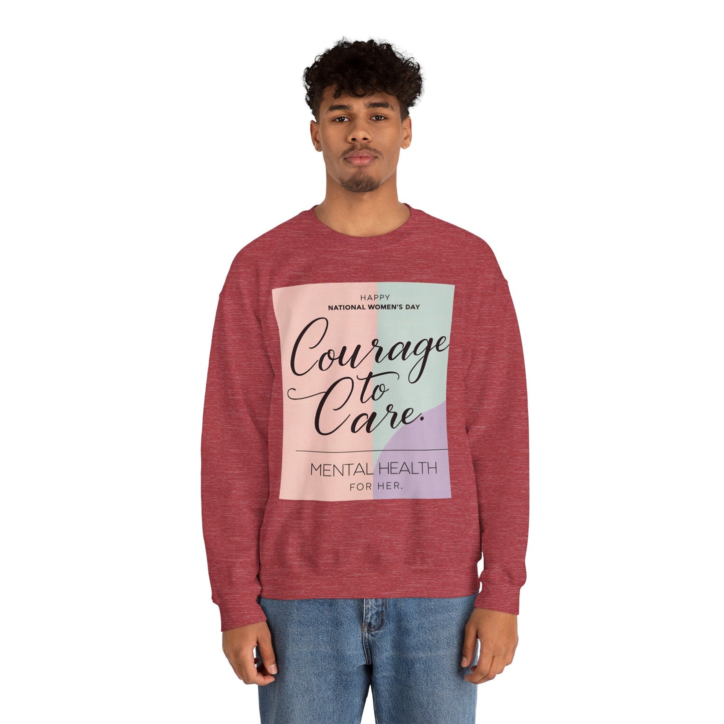 Courage to Care Sweatshirt vir Geestesgesondheidsbewustheid