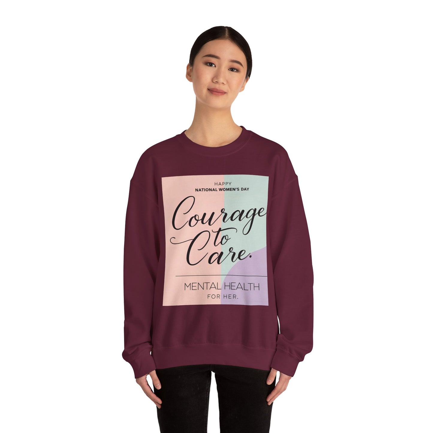 Courage to Care Sweatshirt vir Geestesgesondheidsbewustheid