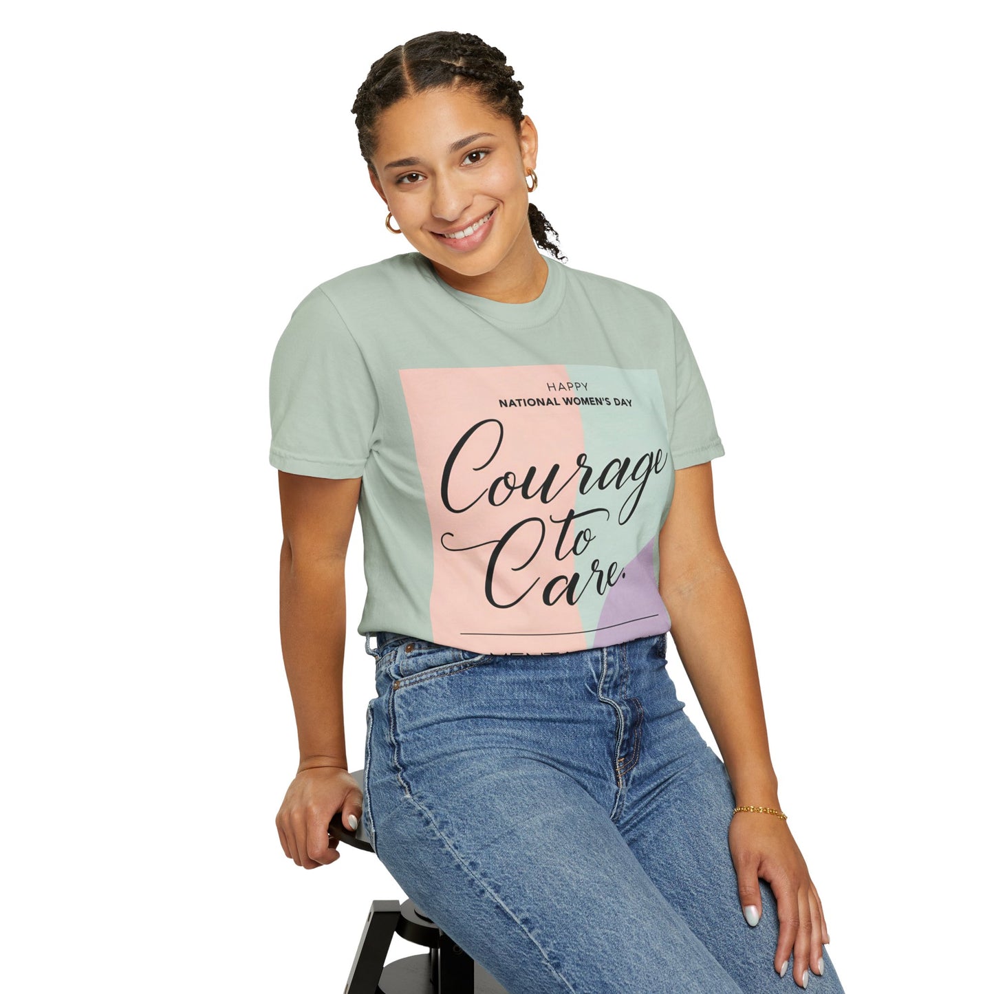 Courage to Care Unisex-T-hemp vir Geestesgesondheidsbewustheid