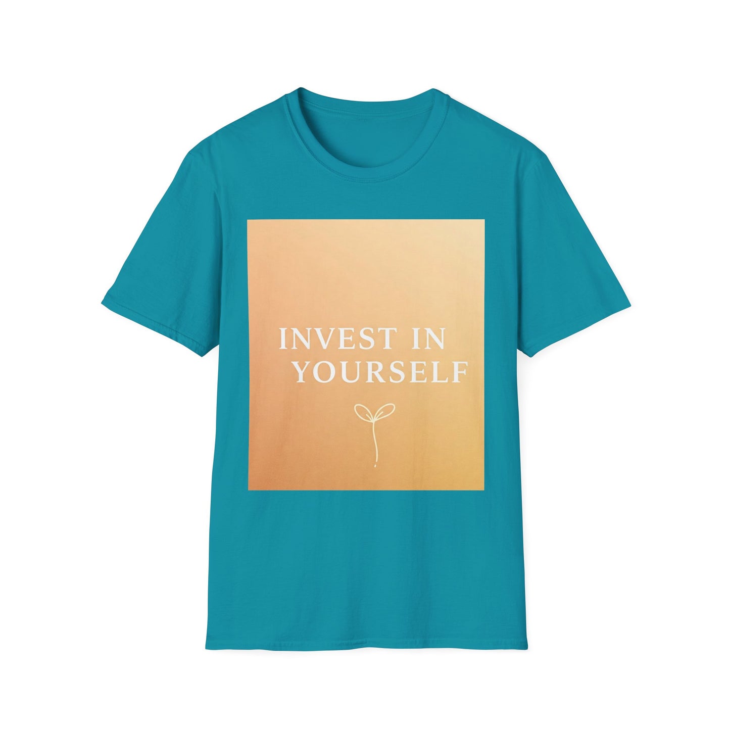 Front Print Design "Invest in Yourself" T-Shirt