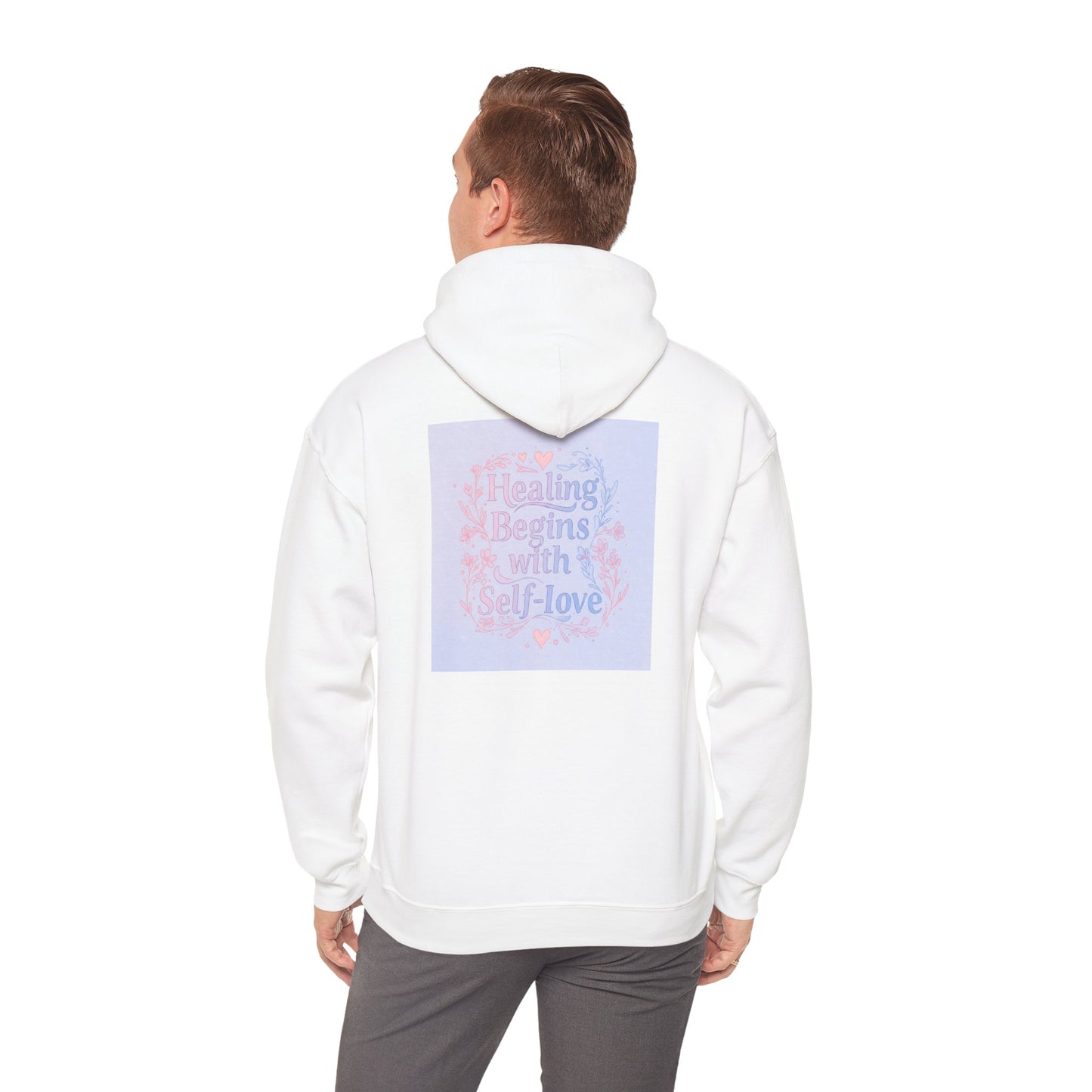 Back Print Design "Healing Begins with Self-Love" Hoodie