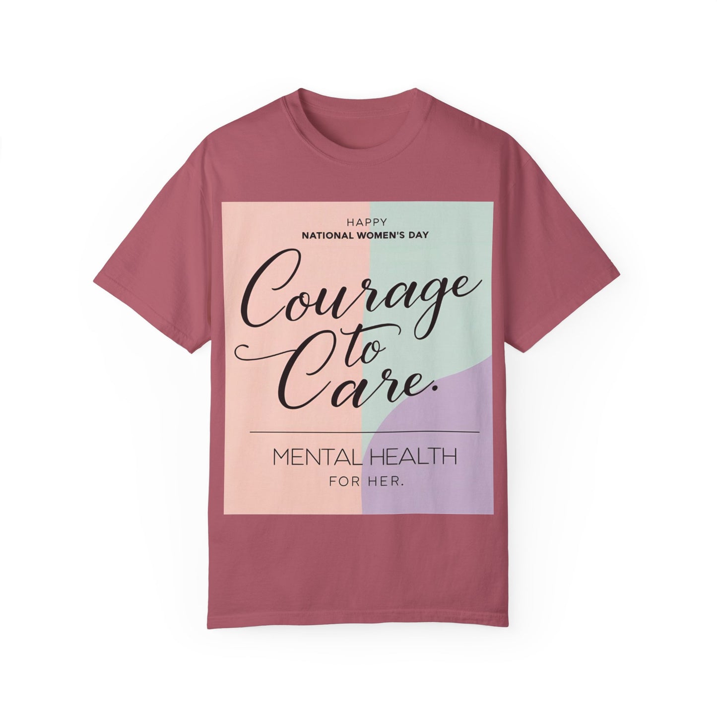 Courage to Care Unisex-T-hemp vir Geestesgesondheidsbewustheid