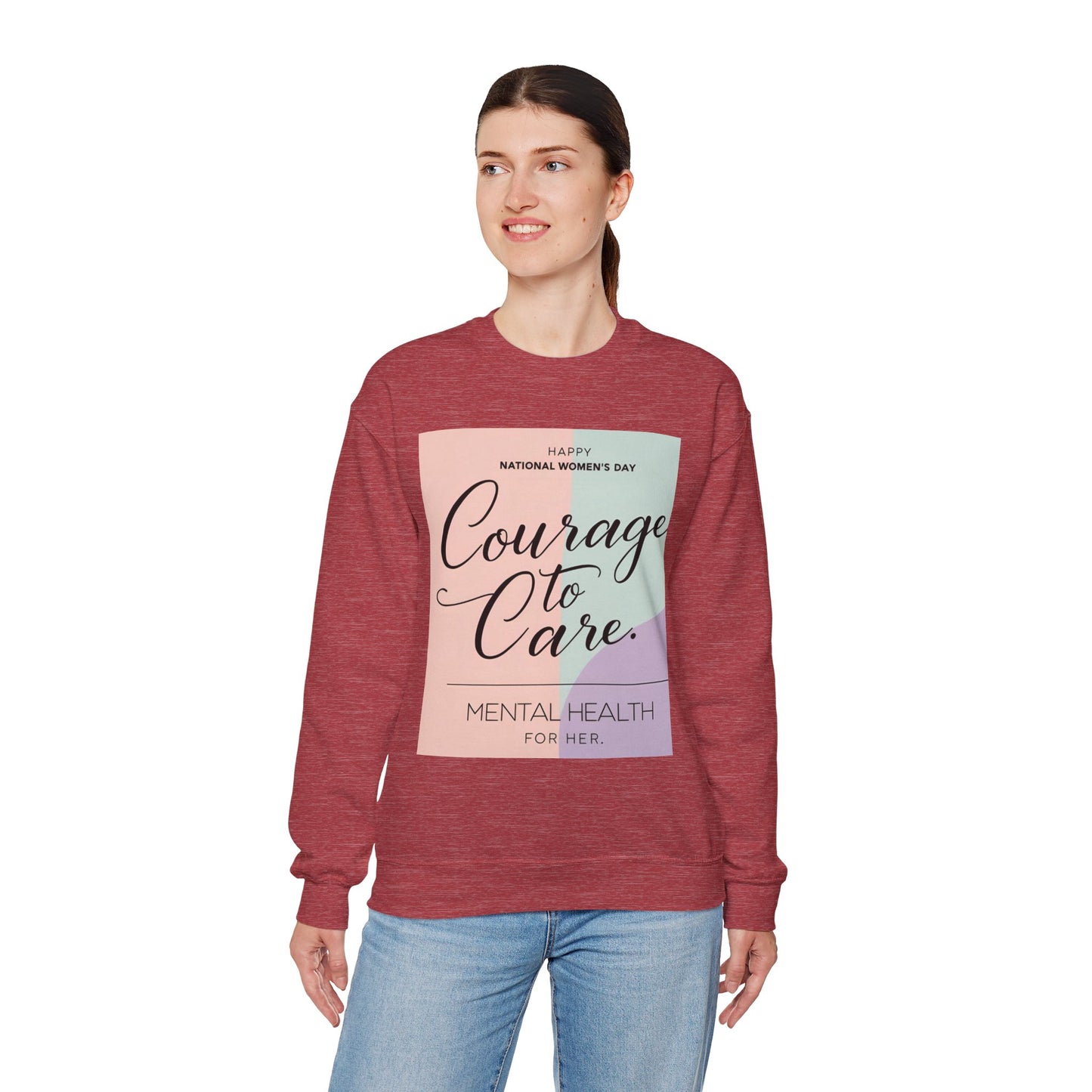 Courage to Care Sweatshirt vir Geestesgesondheidsbewustheid