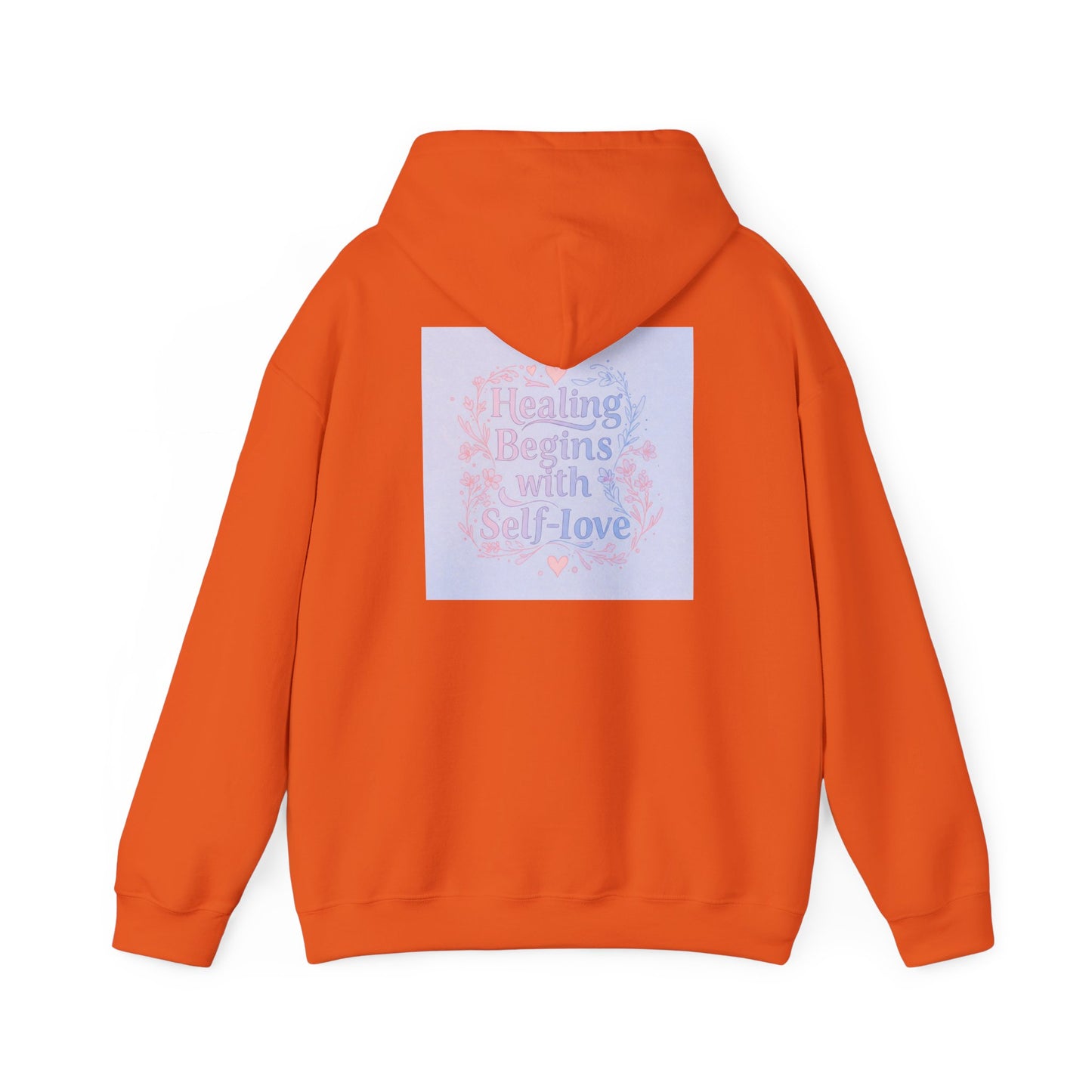 Back Print Design "Healing Begins with Self-Love" Hoodie