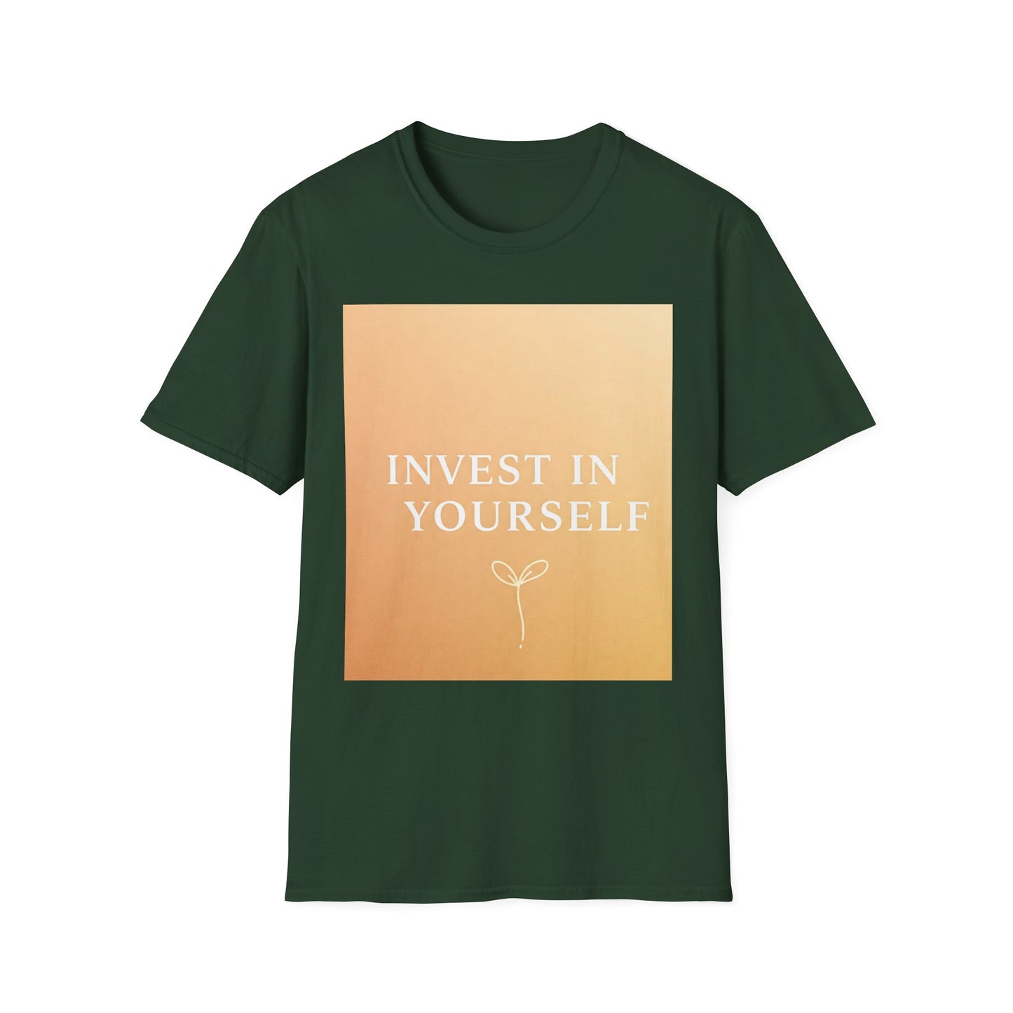 Front Print Design "Invest in Yourself" T-Shirt