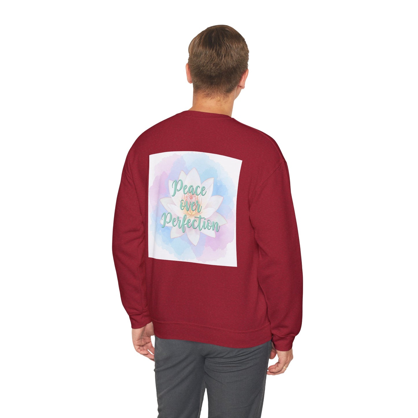 Back Print Design- "Peace Over Perfection" Sweatshirt