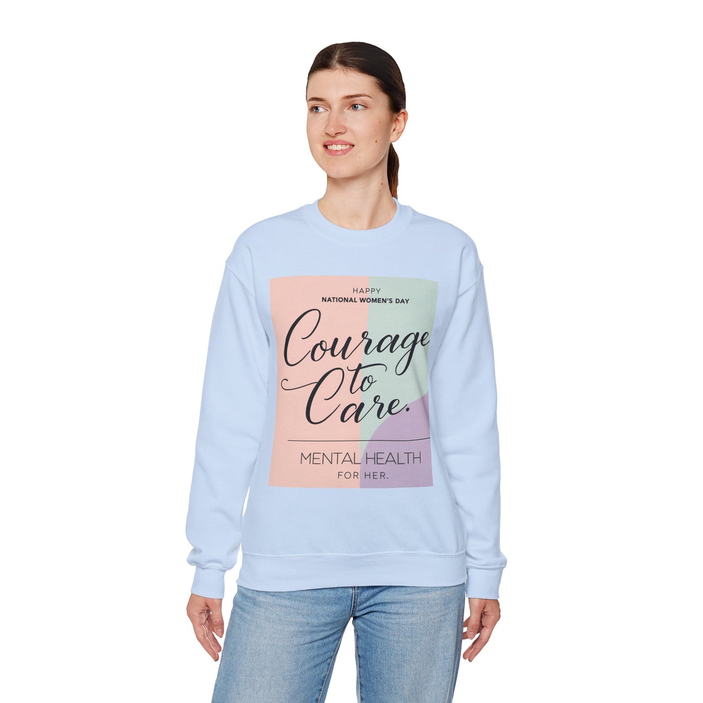 Courage to Care Sweatshirt vir Geestesgesondheidsbewustheid