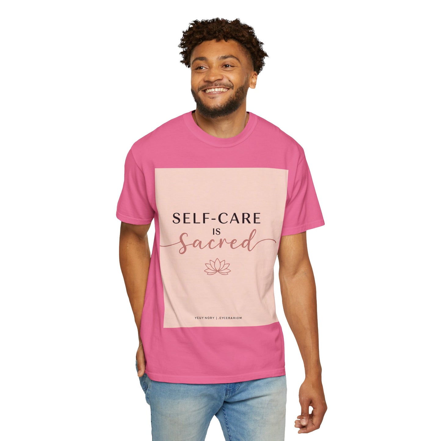 Self-Care သည် Sacred Unisex Garment-Dyed T-Shirt ဖြစ်သည်။