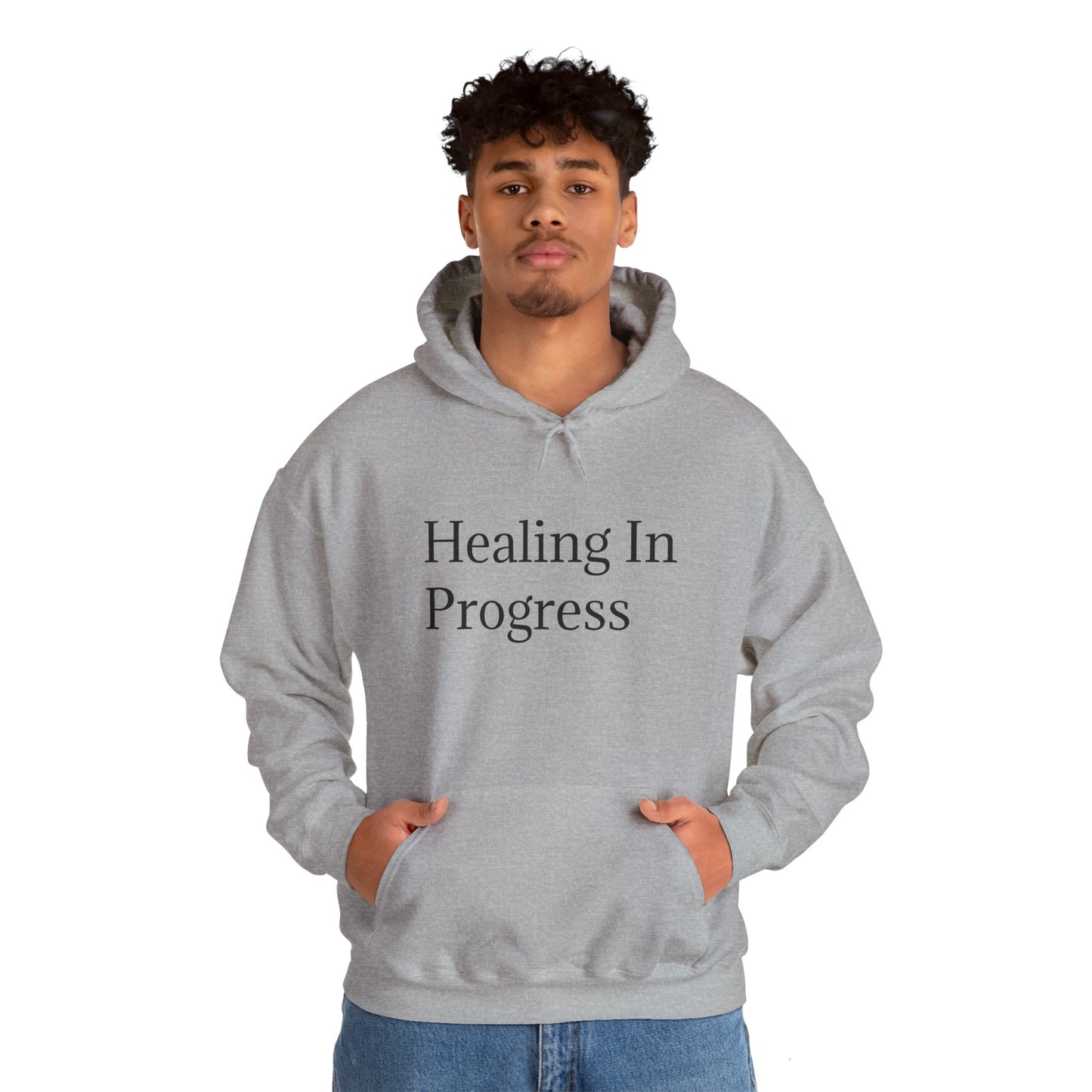 တိုးတက်မှုအတွက် ကုစားခြင်း Unisex Heavy Blend Hoodie - Self-Care &amp; Relaxation အတွက် ဇိမ်ခံအင်္ကျီ