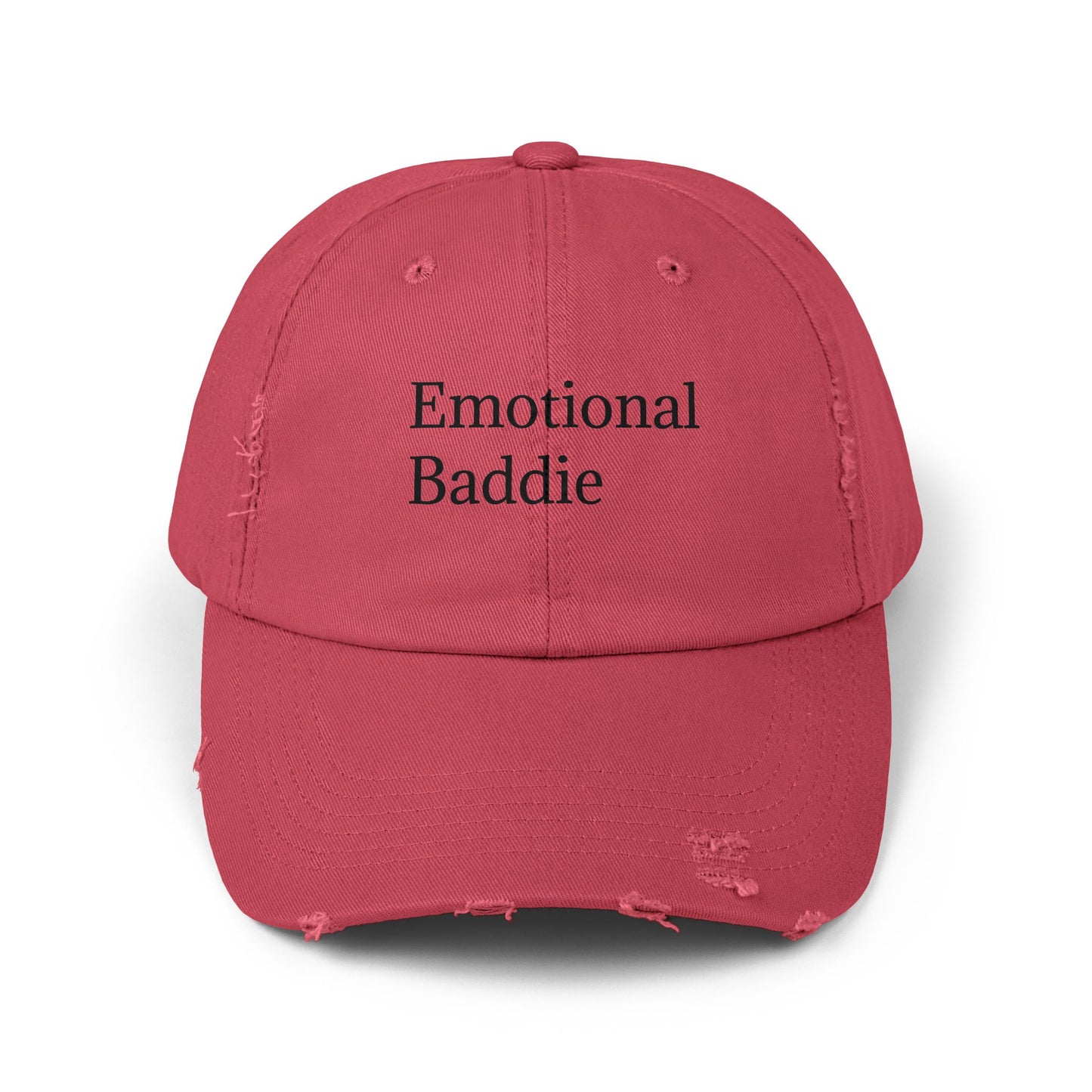 Emotional Baddie Distressed Unisex Cap – Trendy Casual Headwear