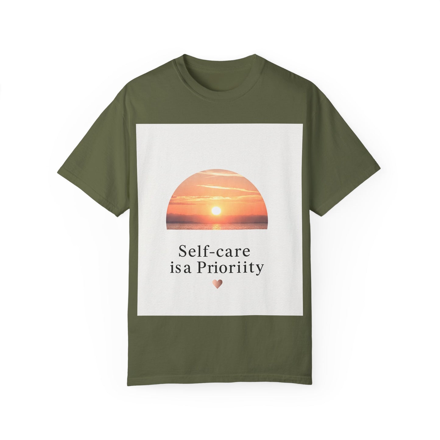 Self-Care Priority Unisex Garment-Dyed T-Shirt