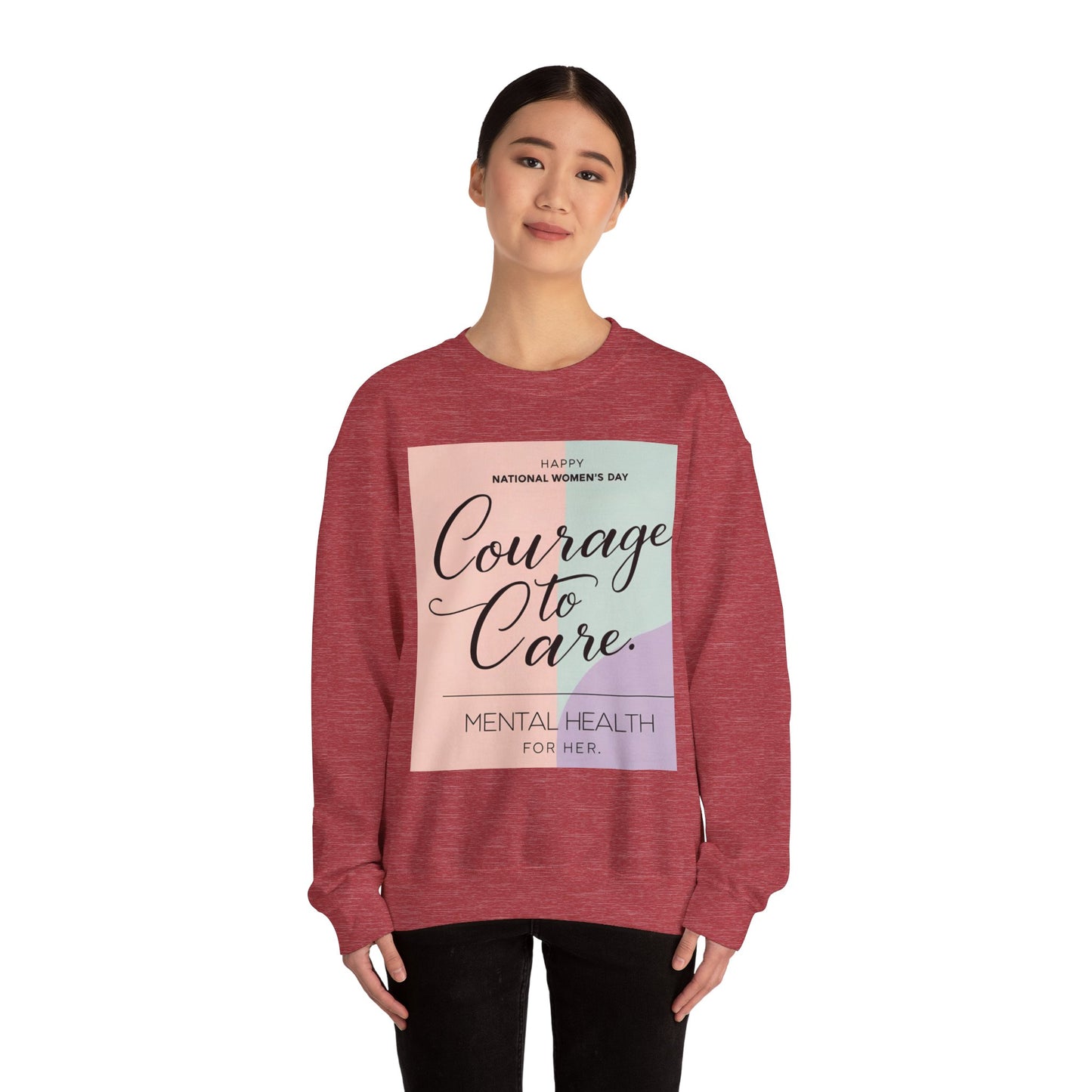 Courage to Care Sweatshirt vir Geestesgesondheidsbewustheid