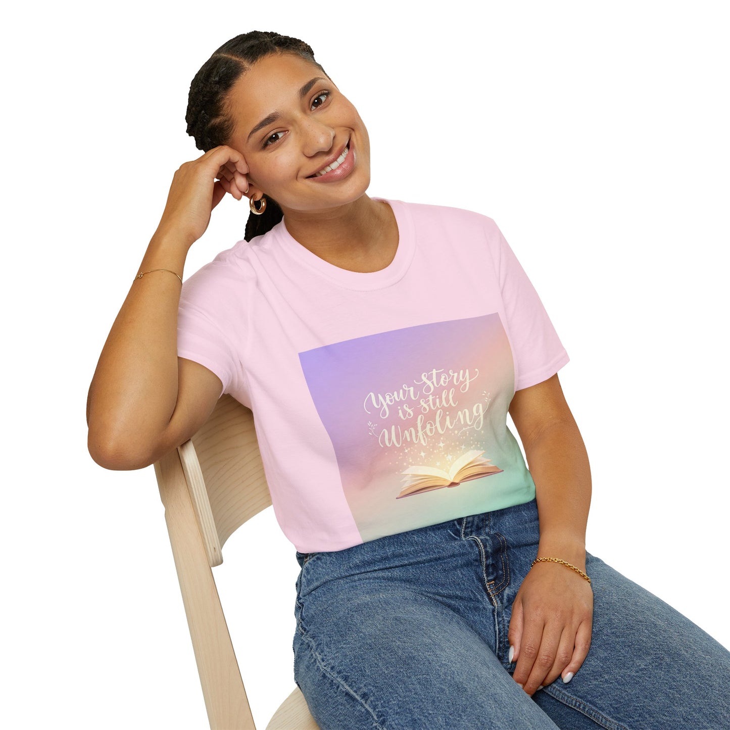 Your Story Is Still Unfolding T-Shirt | Inspirational Unisex Softstyle Tee