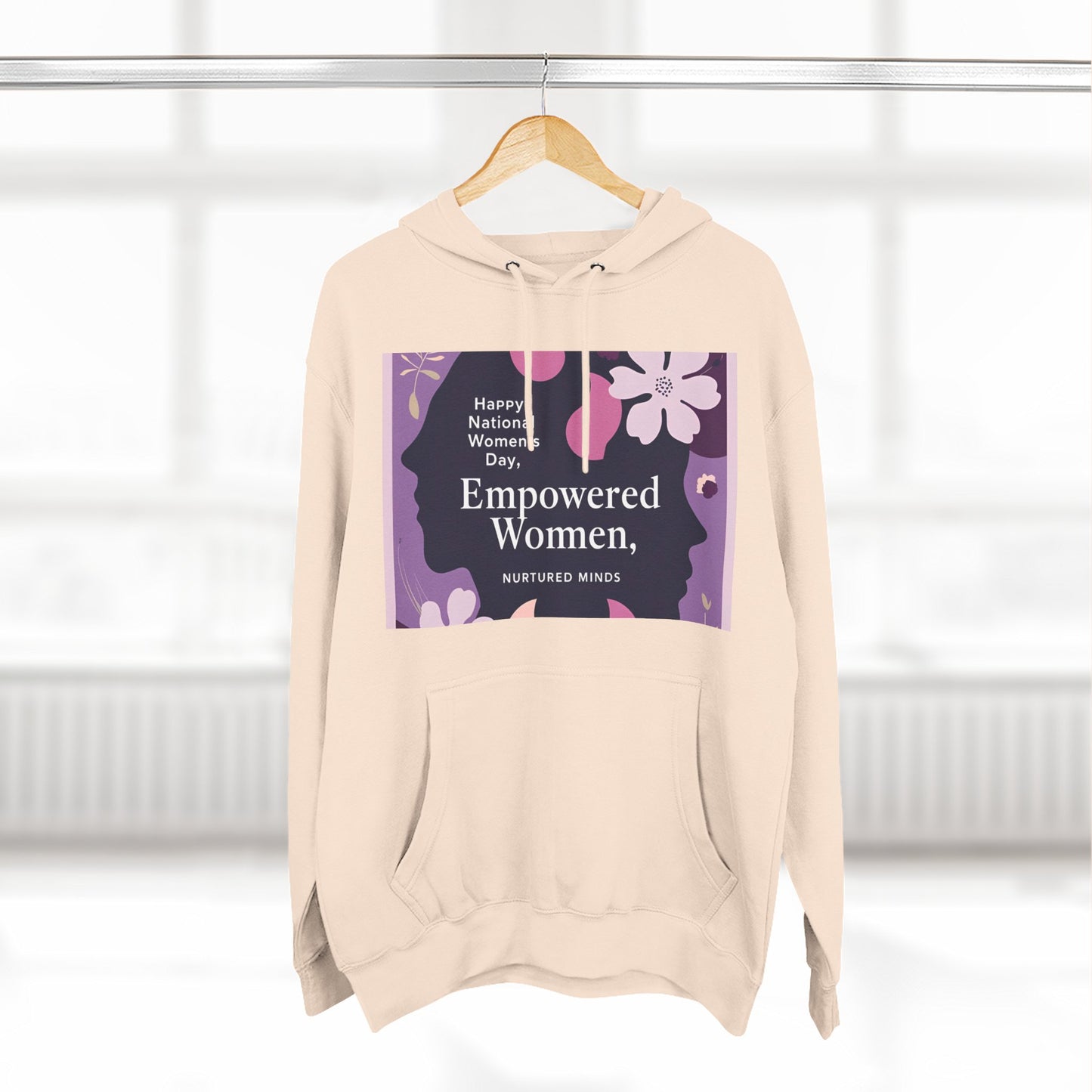 Empowered Women Fleece Hoodie - Happy National Women's Day Design