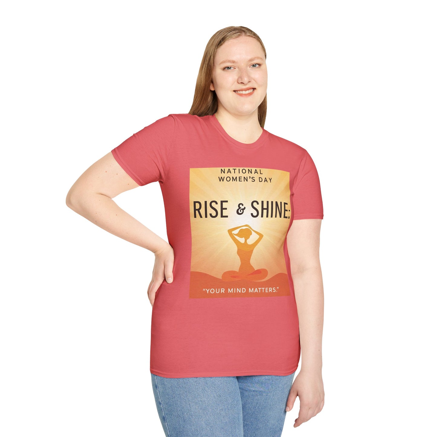 Empowering Women's Day T-Shirt - "Rise & Shine: Your Mind Matters"