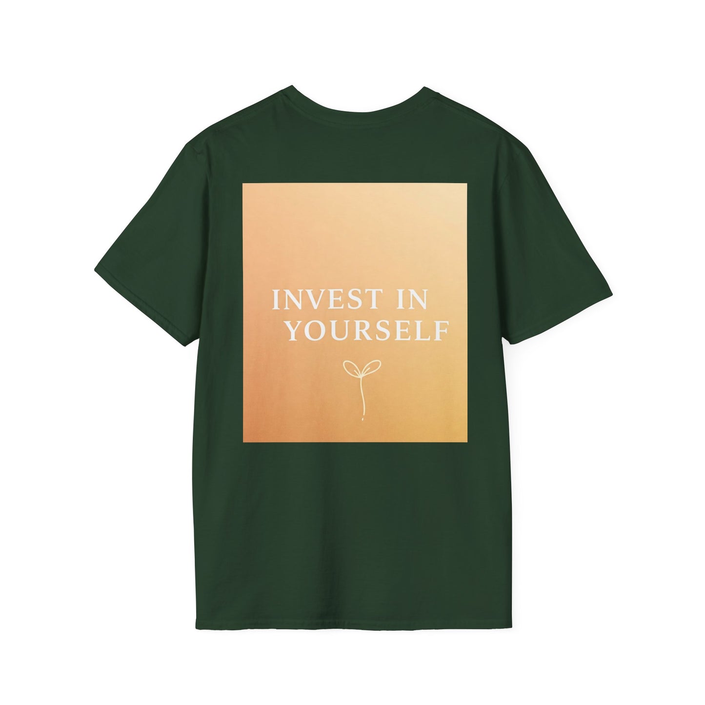 Front Print Design "Invest in Yourself" T-Shirt