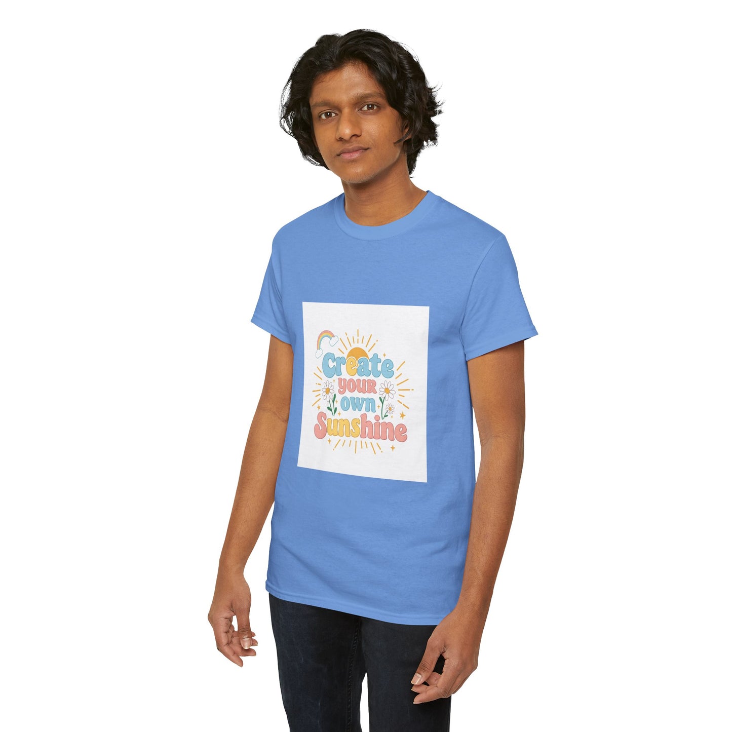 Create Your Own Sunshine Unisex Heavy Cotton Tee - Positive Vibe T-Shirt for Joyful Moments